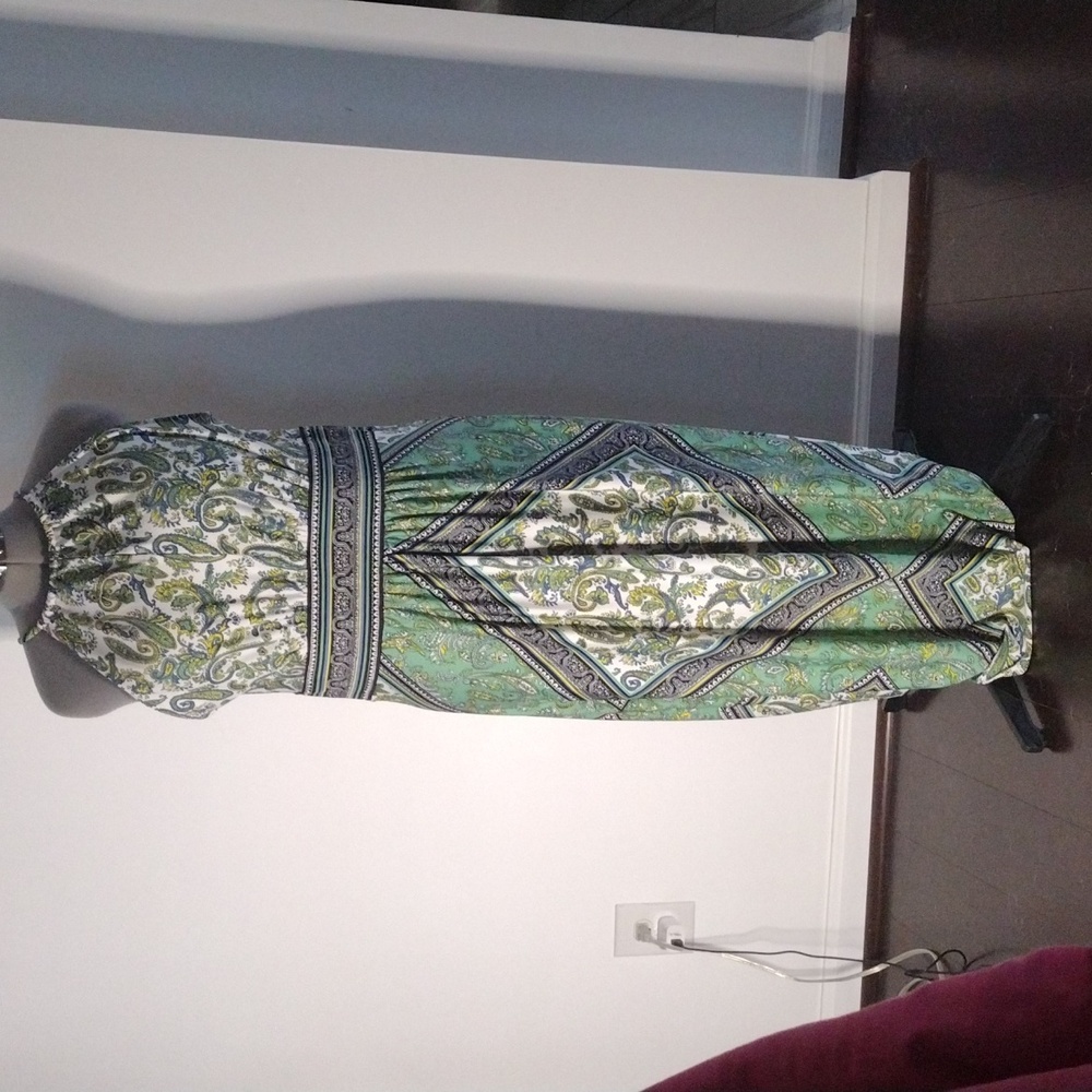 B Calm women's green dress XXL